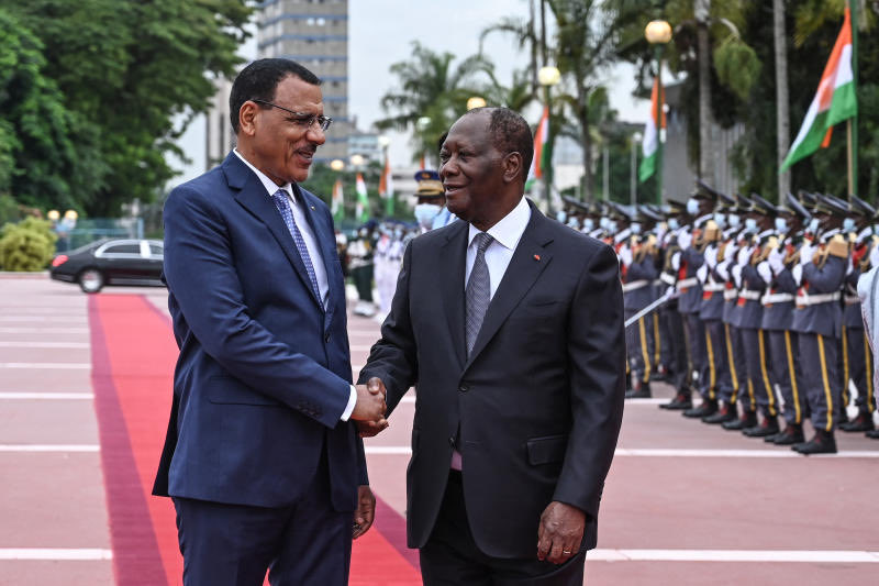 FranklinNYAMSI's tweet photo. Mohamed Bazoum est comme Alassane Ouattara, un régent ouest-africain de la Françafrique qui libère les terroristes et emprisonne les opposants politiques. Le système de la déstabilisation de l’Afrique est désormais connu. https://t.co/oNOkoejyjH