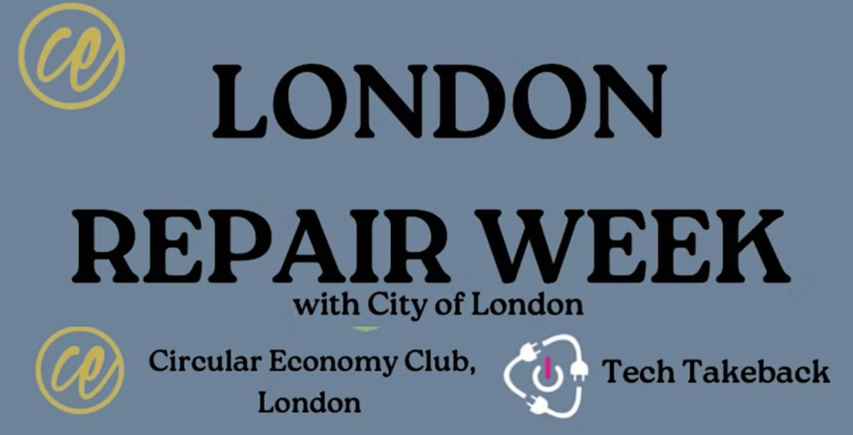 ♻️ As part of @LondonRecycles Repair Week @TechTakeback & @CircularEClub are hosting a pane6.30pm - 8.30pm TOMORROW. 

Topics to include:
👗 Fashion
💻 Electronics 
🪑 Furniture 

Click here for more 👉 bit.ly/3n7lYp2

#RepairWeekLDN
#LoveItForLonger
#FixItDontDitchIt