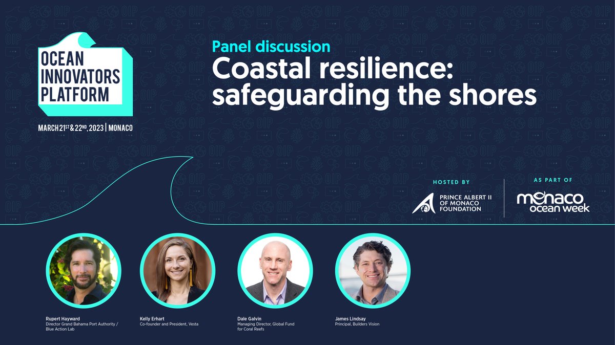 FPA2's tweet photo. #OceanInnovatorsPlatform 🌊
Join live for the 3rd and final panel of the day
https://t.co/ePRmo6AWTl
🔹Coastal resilience: safeguarding the shores
Rupert Hayward @blueactionlab
Kelly Erhart @vestafinance
Dale Galvin,@GlobalFundCoral
James Lindsay Builders Vision https://t.co/6WzfhpCv4D