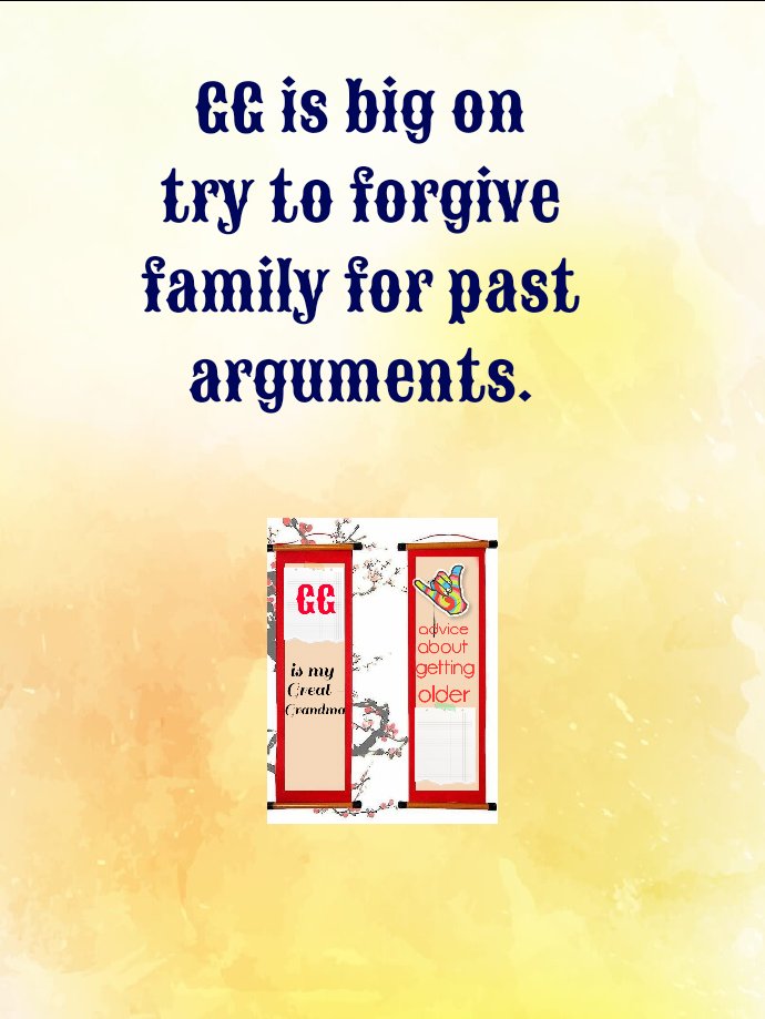 DirectDart's tweet image. My GG says people should not hold grudges for stuff that doesn't matter anymore. It what divides and separate family. And GG right.  I work with seniors citizens and it so sad to see how some have family, but you never see them with their relatives.