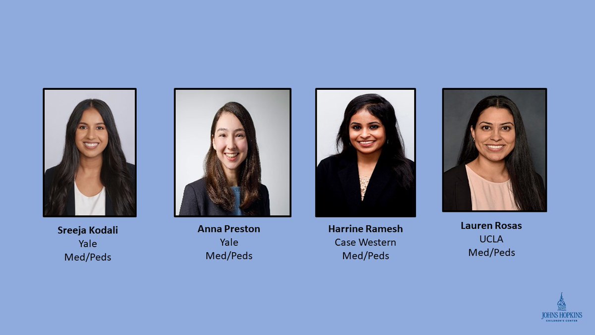 Welcome to our newest members of the Harriet Lane Pediatric Residency Program.  We can't wait to meet you all!  Please tag us in your match posts so we can re-tweet!  #pedsmatch2023 #MatchDay