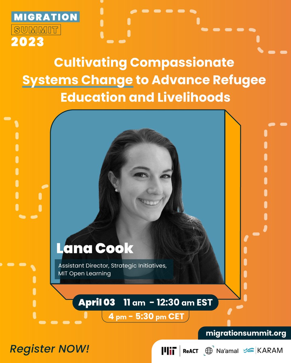 Migration Summit (@msummit2024) on Twitter photo Mark your calendars for April 3, from 11-1pm EST for an interactive workshop with Dr. Lana Cook of the <a href="/mit_react/">MIT Emerging Talent (formerly MIT ReACT)</a>!
Register to join this event: eventbrite.com/e/cultivating-…
Check out our calendar of 70+ events for the rest of the month: migrationsummit.org/agenda/
#MigrationSummit Mark your calendars for April 3, from 11-1pm EST for an interactive workshop with Dr. Lana Cook of the <a href="/mit_react/">MIT Emerging Talent (formerly MIT ReACT)</a>!
Register to join this event: eventbrite.com/e/cultivating-…
Check out our calendar of 70+ events for the rest of the month: migrationsummit.org/agenda/
#MigrationSummit
