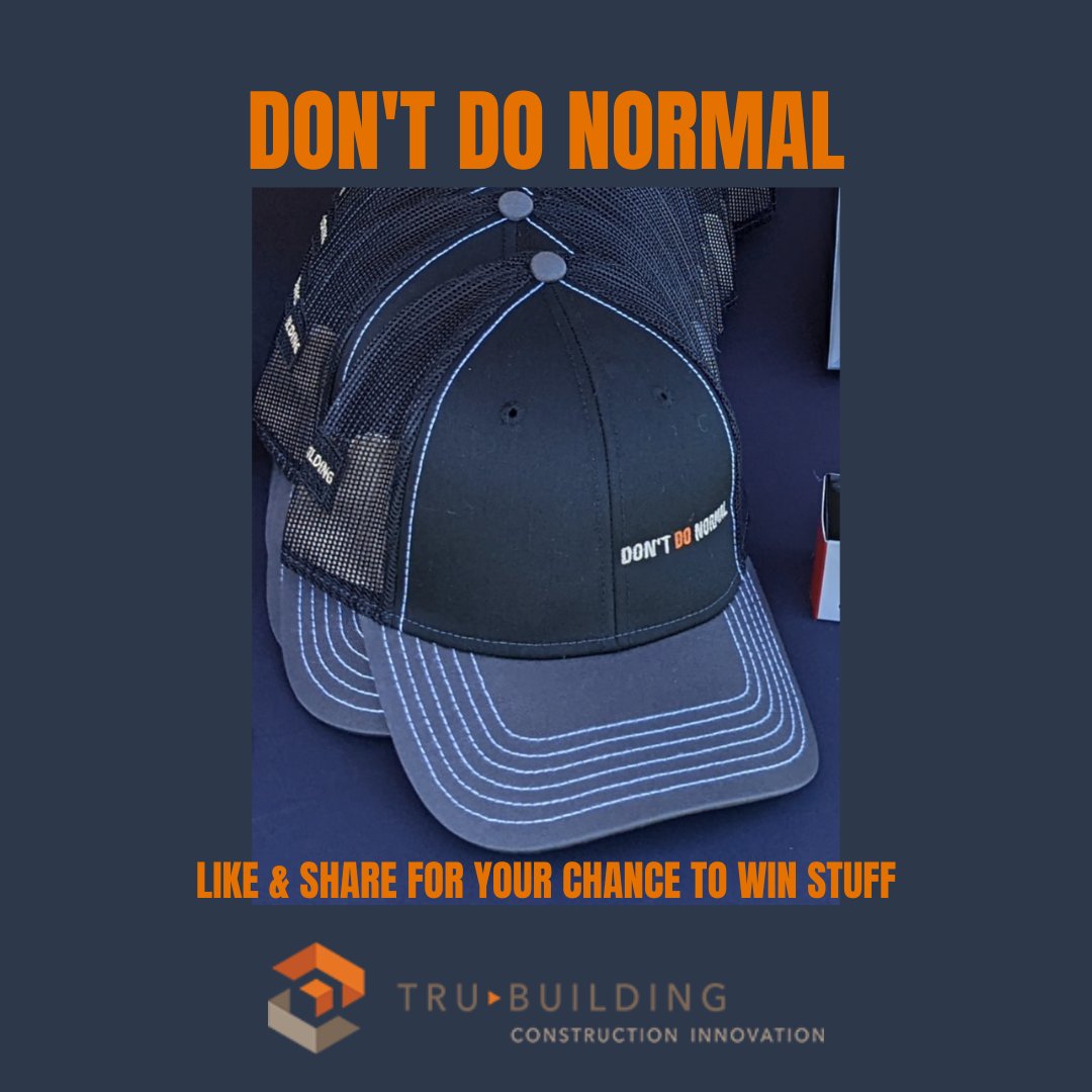 TruBuilding's tweet image. Help us get the word out to DON'T DO NORMAL with TRU-Building! Like and Share our posts for the next month for your chance for free stuff! #DontDoNormal #TRUBUILDING