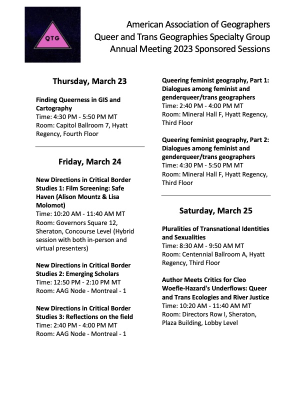 QTGAAG's tweet photo. Happy @theAAG 2023! We are excited to share sponsored sessions and upcoming events for this week and weekend! Shout out to @vb_macaron for these images 😃 https://t.co/8S5WShOYtz