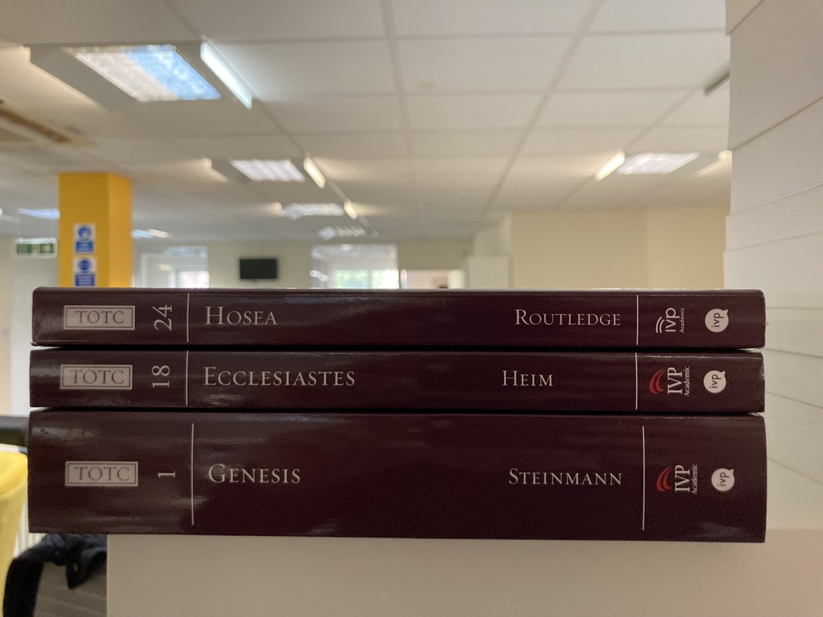Old Testament fan*? 

Retweet THIS Tweet and follow us (Ex-USA/Canada) for a chance to win a couple of new Tyndale Old Testament Commentaries.

Hosea - by Robin Routledge
Ecclesiastes - by Knut Heim
Genesis - by Andrew Steinmann

*Non-Global. Basically, anyone not USA/CAN/MEX