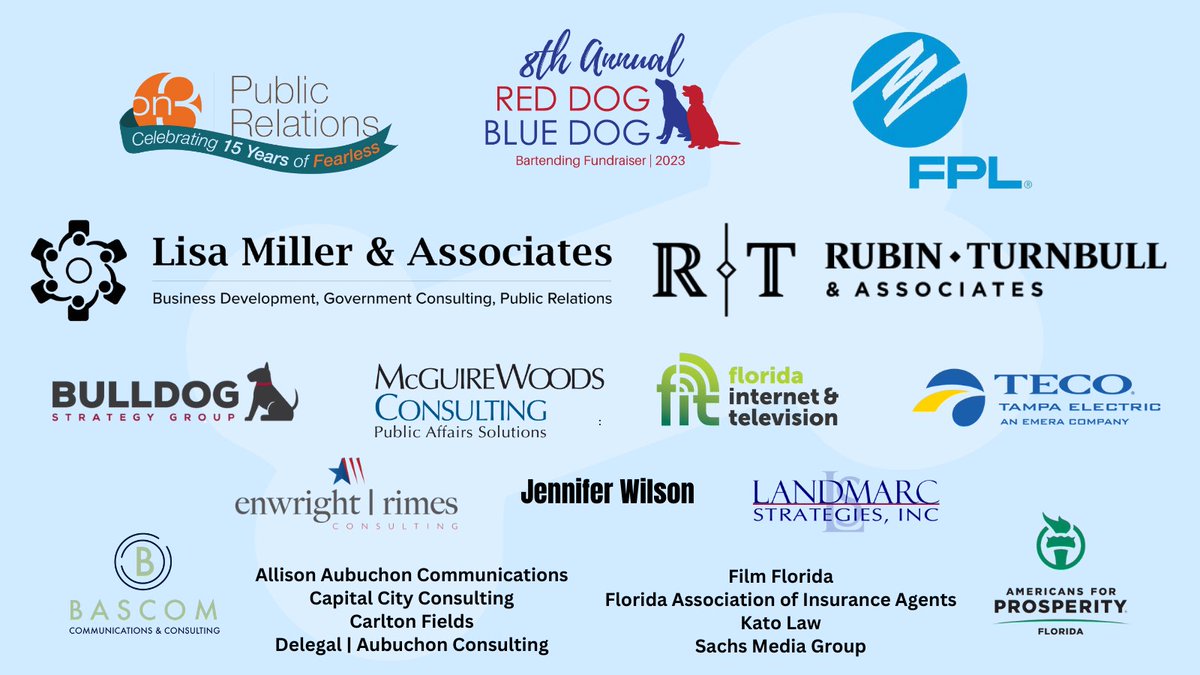 RDBDbenefit's tweet image. One of those good problems...so many sponsors, so little space! 

We are appreciative of all our amazing partners, and a special shoutout to @LisaMillerAssoc, @RubinTurnbull, @On3_PR, and @insideFPL. Thank you for your support!