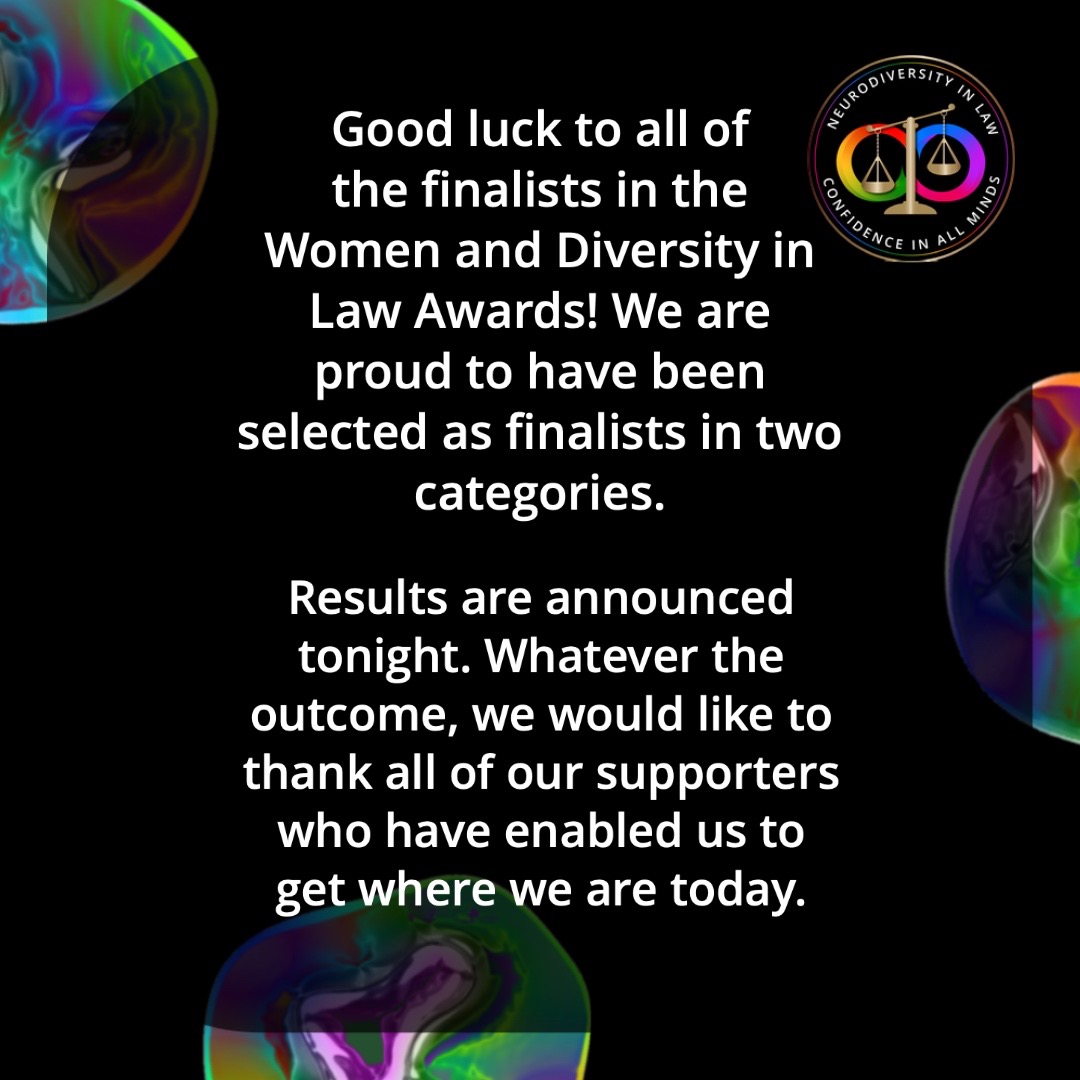 ndin_law's tweet photo. Good luck to all of the Women and Diversity in Law Awards finalists! We are proud to be selected as finalists in two categories. Results are announced tonight. Whatever the outcome, we would like to thank all of our supporters who have enabled us to get where we are today. 🎉🌟 https://t.co/de79y3whHO