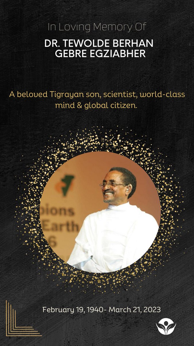 Today, we honor the life & legacy of Dr. Tewolde Berhan Gebre Egziabher, an environmental hero whose dedication to sustainability and biodiversity will never be forgotten. Rest in peace and power, Dr. Tewolde.
#RememberingDrTewoldeBerhan #SustainabilityChampion #SonOfTigray