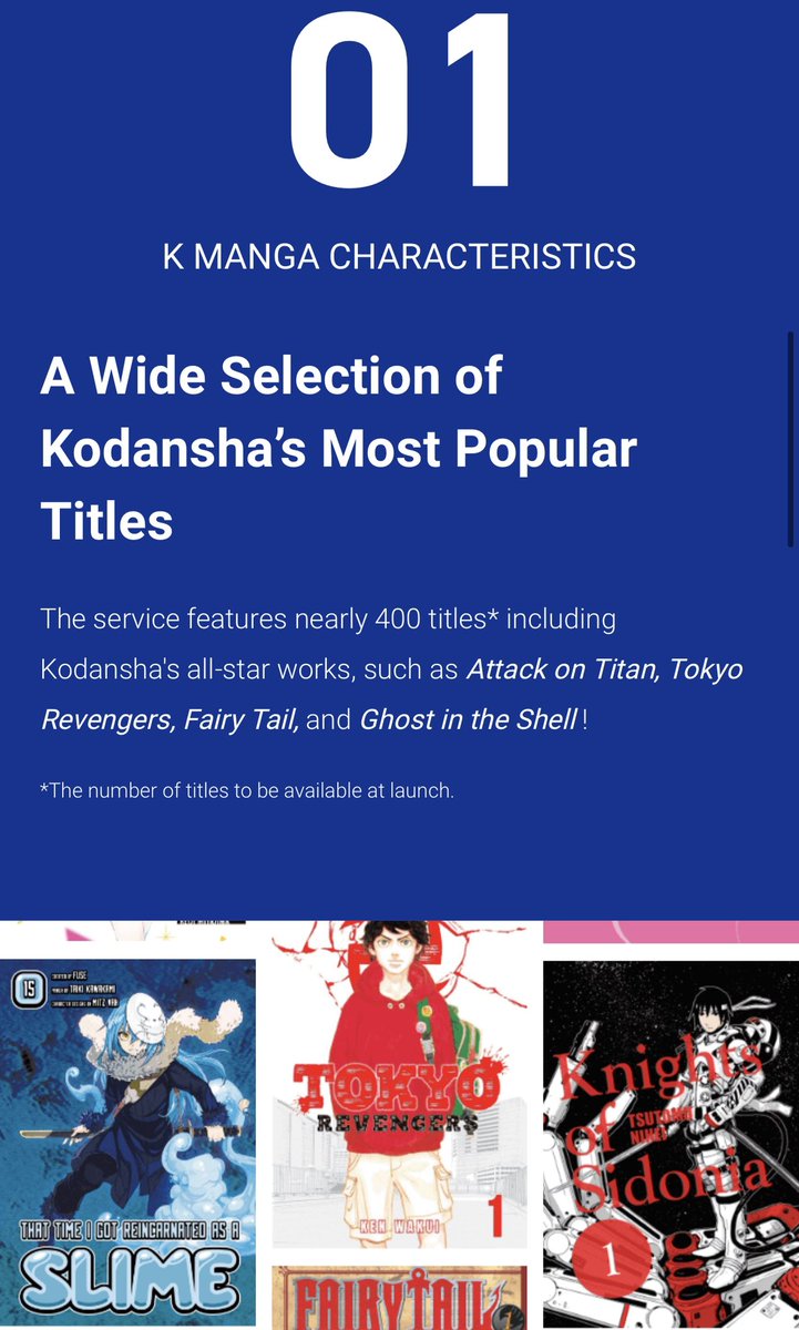 NewsTempest's tweet photo. Kodansha's new manga service will launch on May 10th featuring 400 titles and 70 simulpub releases. It is uncertain whether Tensura will be among those 70, but it has been confirmed that it will be available on the platform: https://t.co/sAm2NxZovq

#転スラ #tensura https://t.co/ySDBJAvJQ5
