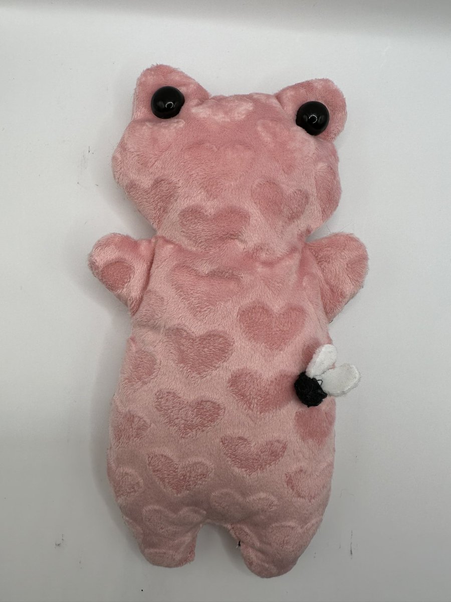 cakepopplush's tweet image. dawn the love frog is now available for adoption 🐸💗 #frog #frogplush #oneofakind #22marzo #handmadeplush #plushy