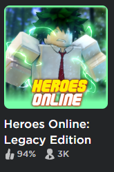 NEW! HEROES ONLINE LEGACY EDITION CODES - ROBLOX HEROES ONLINE