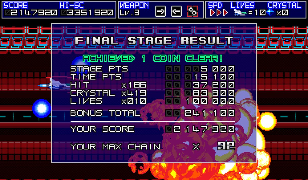 keitoushi's tweet image. Terra Flame store.steampowered.com/app/1921840/Te… 
グラフィックが大幅にパワーアップしたので軽く一周。グラが良いと楽しいね
ロボの爆風が無害化されたり、ミサイルがチェインしなくなったり色々手が入ってるみたい。スコアは前より落ちそう
#TerraFlame