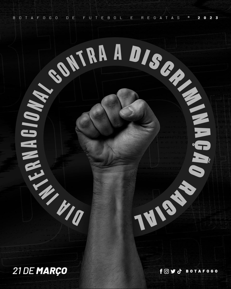 Hoje também é o Dia Contra a Discriminação Racial! A data reforça a importância da busca diária por igualdade e a luta contra o racismo em todas as suas formas. ✊🏾 #BFR