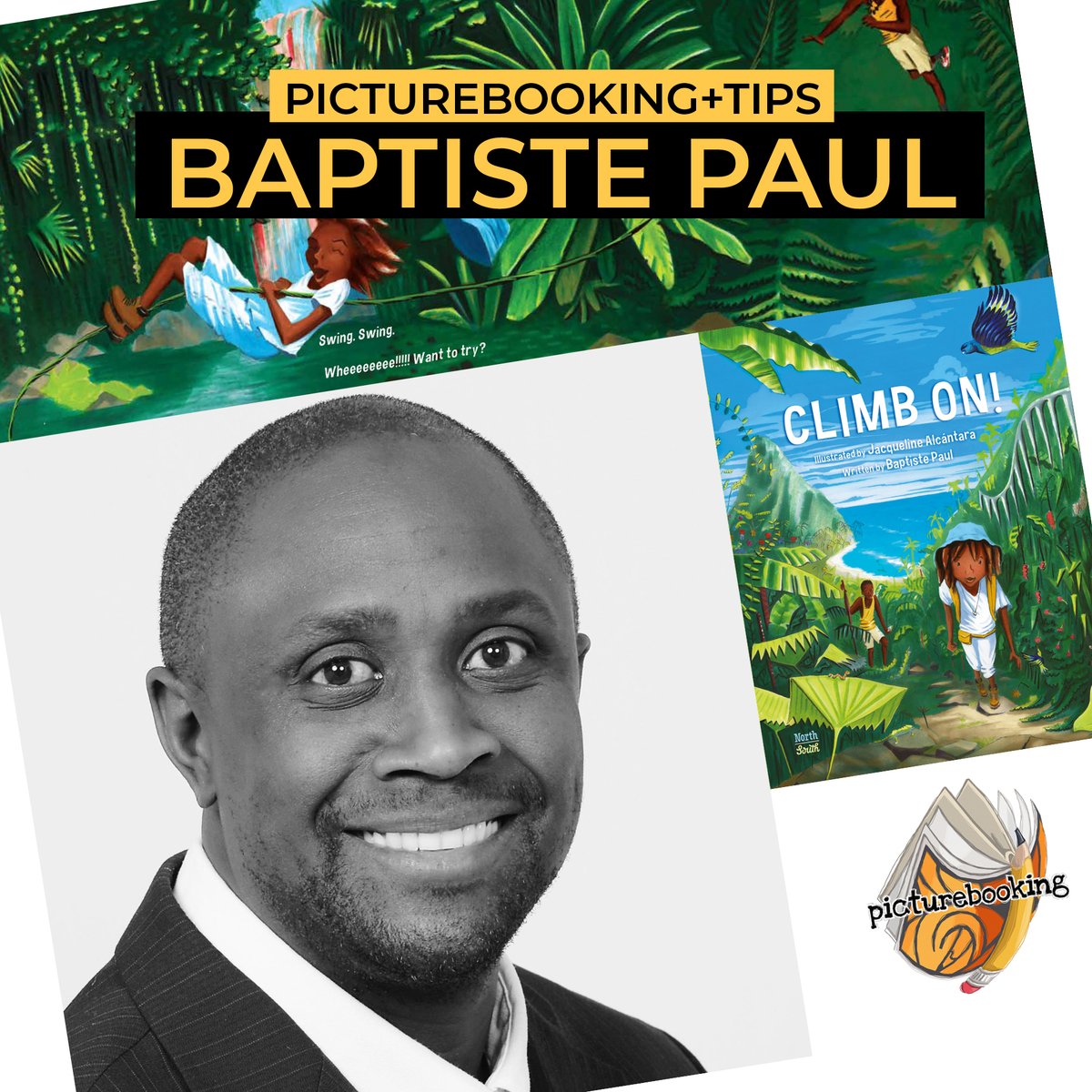 Tomorrow, <a href="/baptistepaul/">Baptiste Paul</a> will be on the Picturebooking Podcast! But here, you can get some FREE advice and book recommendations from Baptiste today! patreon.com/posts/tips-wit…