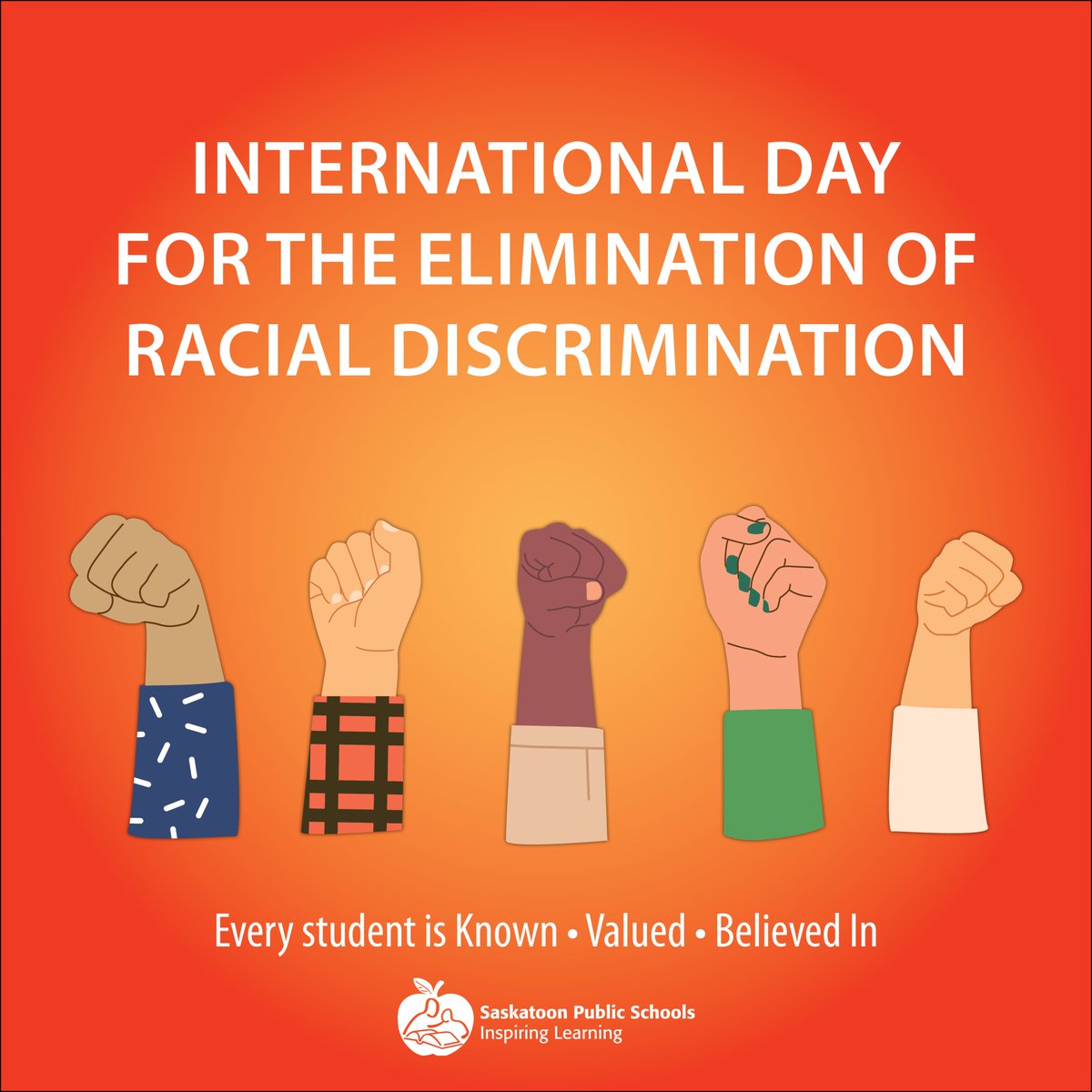 StoonPubSchools's tweet photo. Interventions which seek to eliminate racism and oppression benefit everyone. Let's continue to learn and work together to create spaces open to all and to recognize and celebrate our diverse school communities to ensure that every student is known, valued, and believed in. https://t.co/K0iyKv1KCl