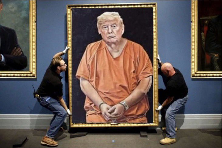 Trump’s presidential portrait is finally being hung in the White House.