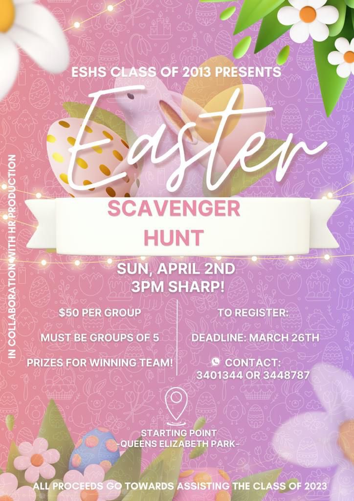_chenaex's tweet photo. The deadline is slowly approaching. 

Sign up for Co13 Easter Scavenger Hunt today! https://t.co/fH9uy7zpFy