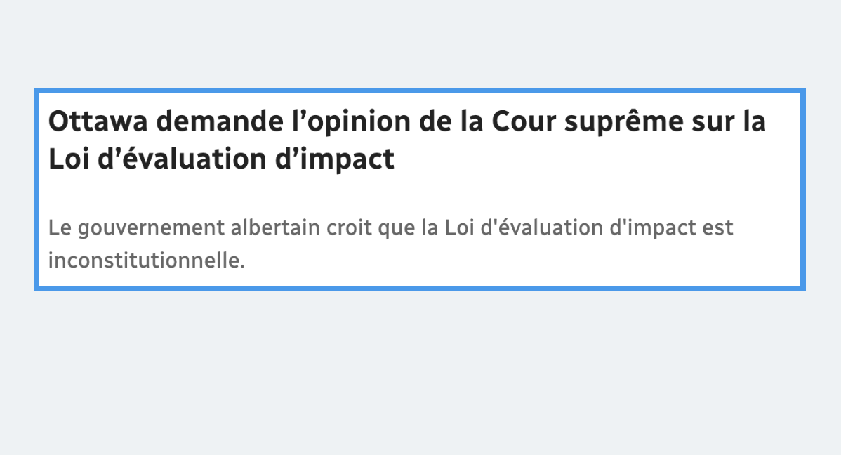 caroxelle's tweet photo. Le 21-22 mars, la CSC entend la constitutionnalité de la Loi sur l'évaluation d'impact. Cette loi a le potentiel de rétablir la confiance du public, de protéger l'environnement et d'avancer les efforts de réconciliation. L'enjeu est de taille pour l'avenir de notre pays⚖️🎤 https://t.co/tv4ReoYntg