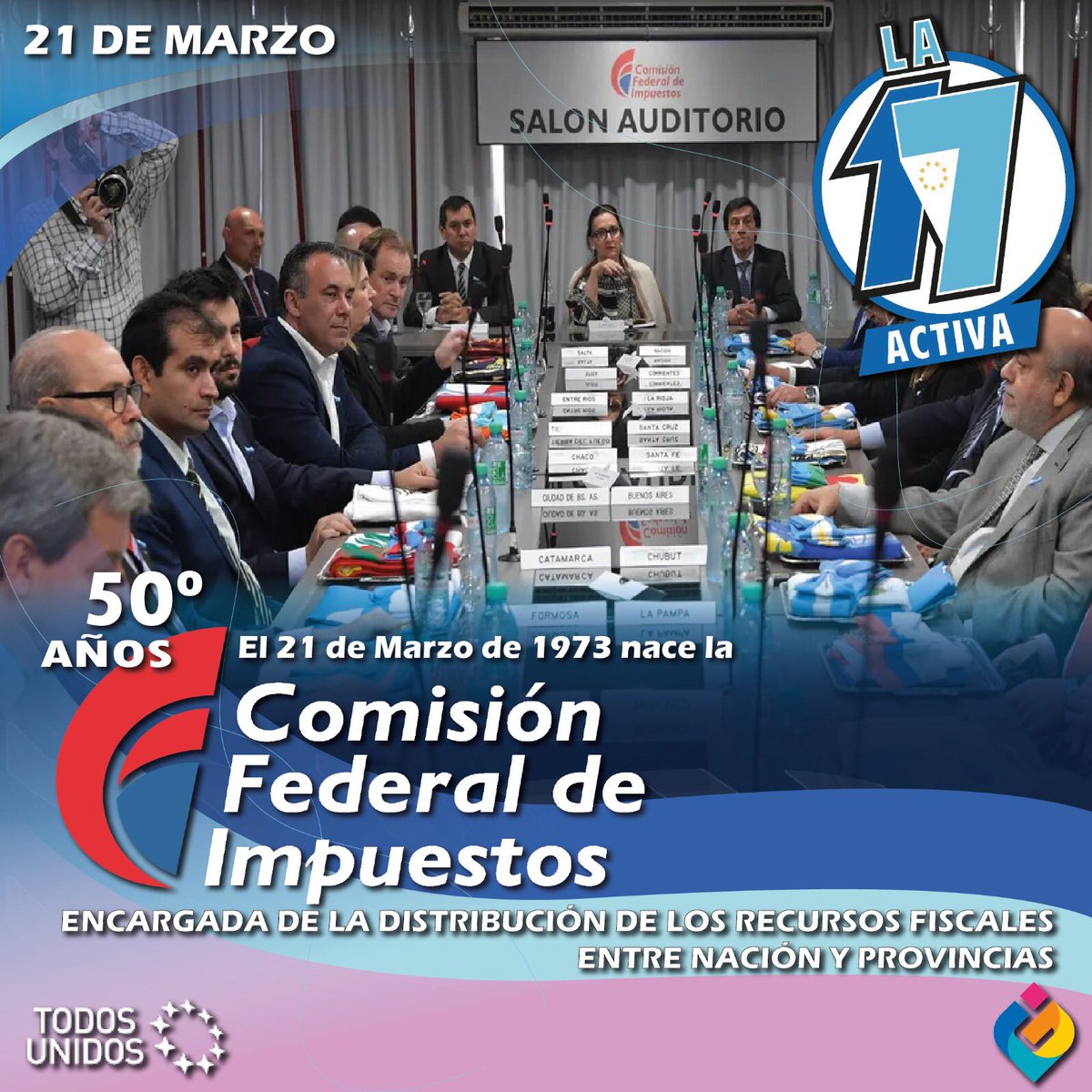 En el día de hoy se celebra Aniversario N° 50 trabajando por un país más federal. Desde 1973 hasta la actualidad el organismo continúa controlando, fiscalizando, asesorando e interpretando las relaciones financieras de las 25 jurisdicciones.

#GobiernoDeFormosa #La17Activa