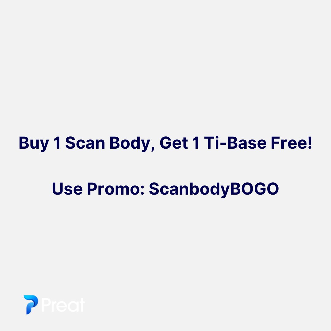 Neodent GM implant prosthetics are here! Part of our Preat Choice Library, there's a wide range of prosthetics options to help you create the best restoration possible. Get started with this special offer: Buy 1 Scan Body, Get 1 Ti-Base Free! Use Promo: ScanbodyBOGO