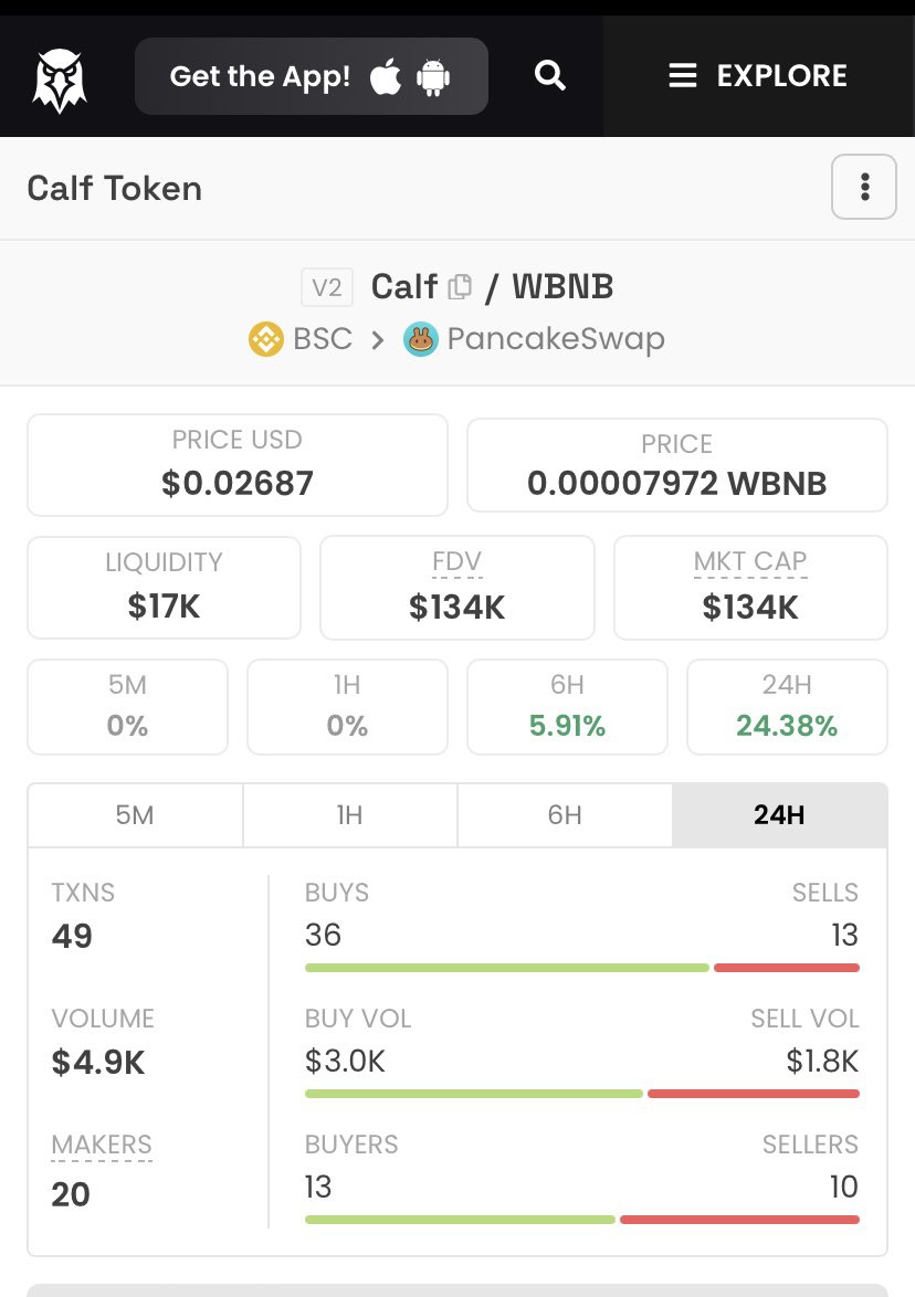 OneTokenDeFi's tweet image. Calf token, it’s not gonna be a secret much longer…