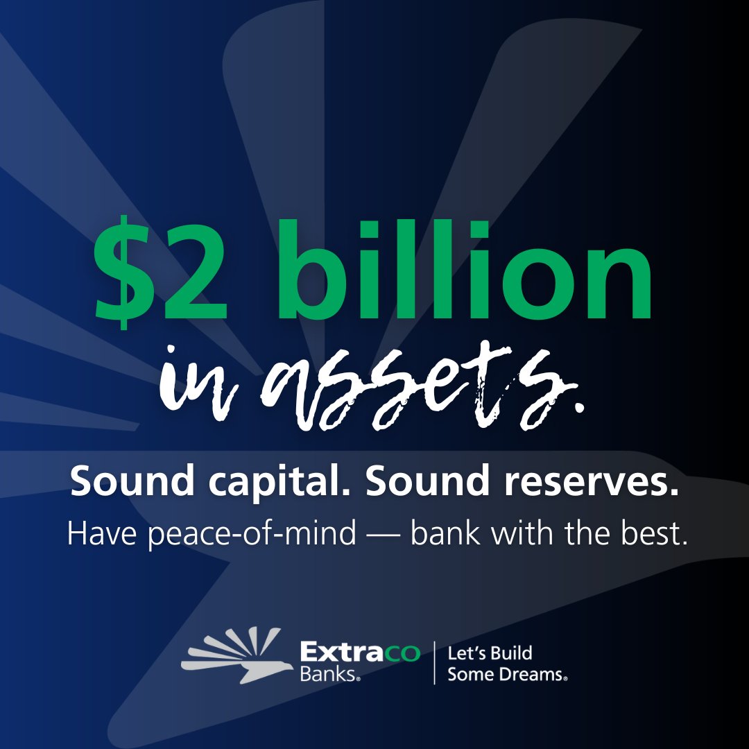 ExtracoBanks's tweet image. Over $2 billion in assets. Capital and Reserves above industry average. Have peace of mind - bank with the best.

Learn more ➡️ extracobanks.com/soundness

#ExtracoBanks #LetsBuildSomeDreams #ExtracoCares #ExtracoFamily #Soundness