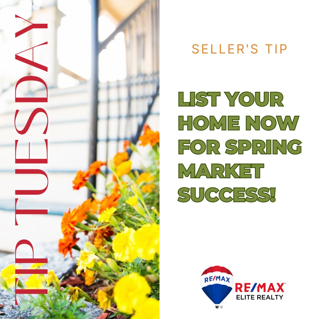 REMAXEliteKY's tweet photo. #TipTuesday- List your home now for Spring Market Success! We would love to help you!  859-245-1165⁠
⁠
#REMAXEliteRealty #unstoppable2023 #remaxhustle #homesellertips #Tuesdaytips #hometips #LiveLoveOwnKY #bluegrassrealtors #weareremax https://t.co/QzqYOQsFFB