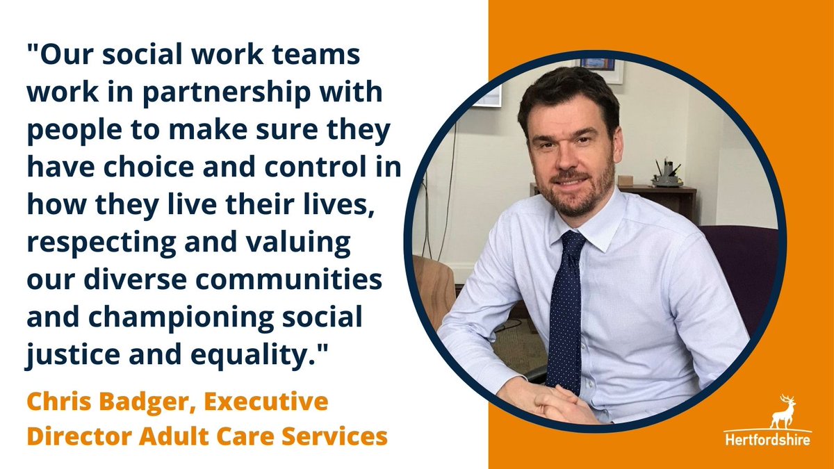 It's World Social Work Day and we're highlighting the way that our social work teams work in #Herts with people who use Adult Care Services @hertscc #WSWD2023