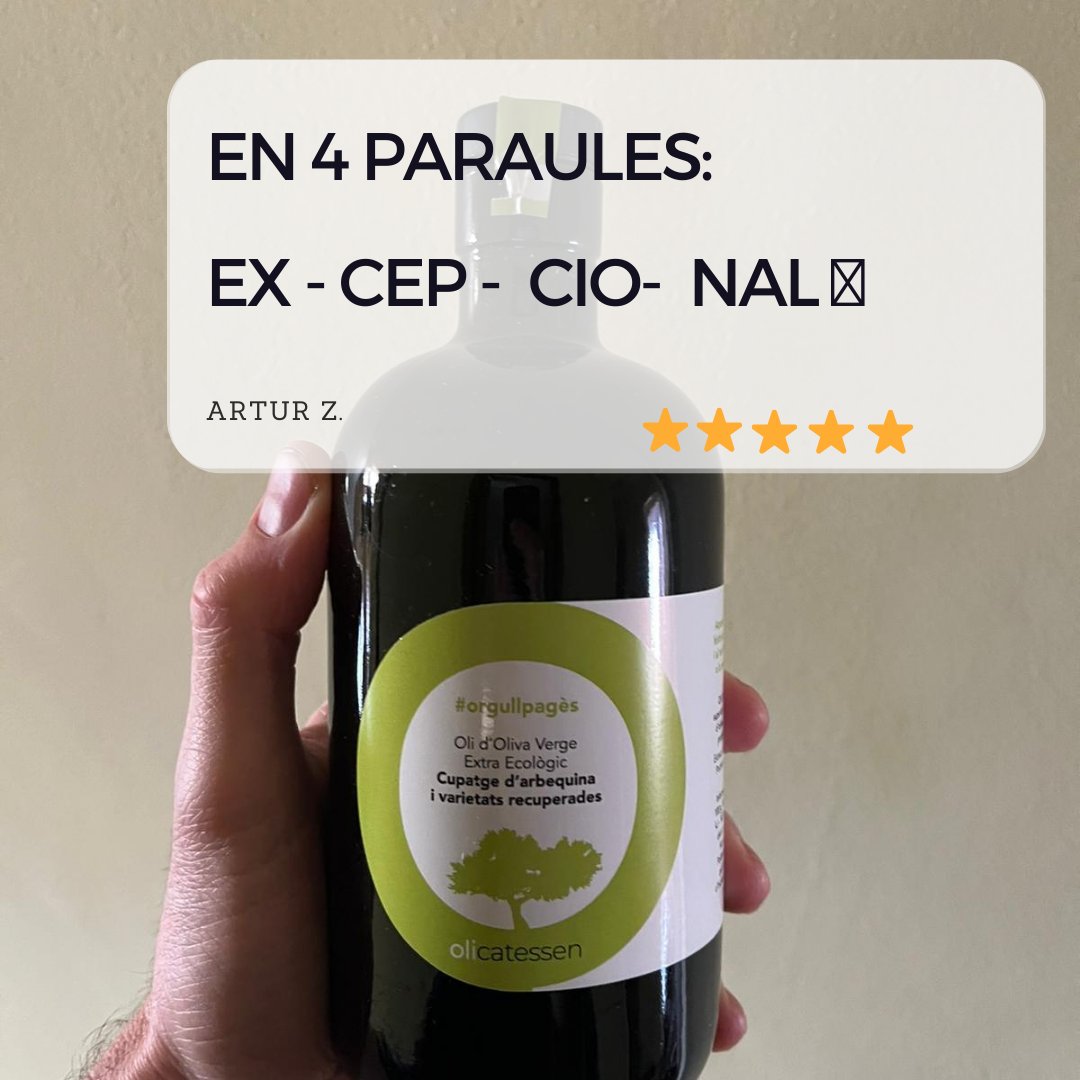 olicatessen's tweet photo. I tu, l’has tastat? Que n’opines?
-
ES/ Y tú ¿lo has probado? ¿Cuál es tu opinión?
-
EN/ Have you taste it? What do you think about it?
-
#vergeExtra #orgullPagès #joMenjoEco #oove #aove #oliCatalà #evoo #oliveoil #green #verd #verde #tastingOliveOil #joOpino https://t.co/RmsoQe27FS