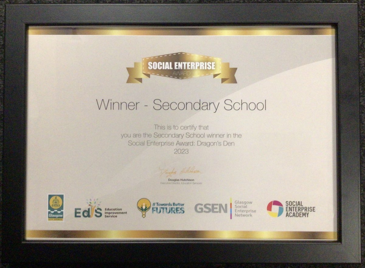 Ashton Sewing Solutions returned as winners of today’s <a href="/SEA_Edu/">Social Enterprise Academy Schools</a> #GlasgowDragonsDen2023 after presenting #TheGoodPad What an achievement!! #sustainability #TowardsBetterFutures #SocialEnterprise #AshtonValues #Teamwork #Sustainability #fb