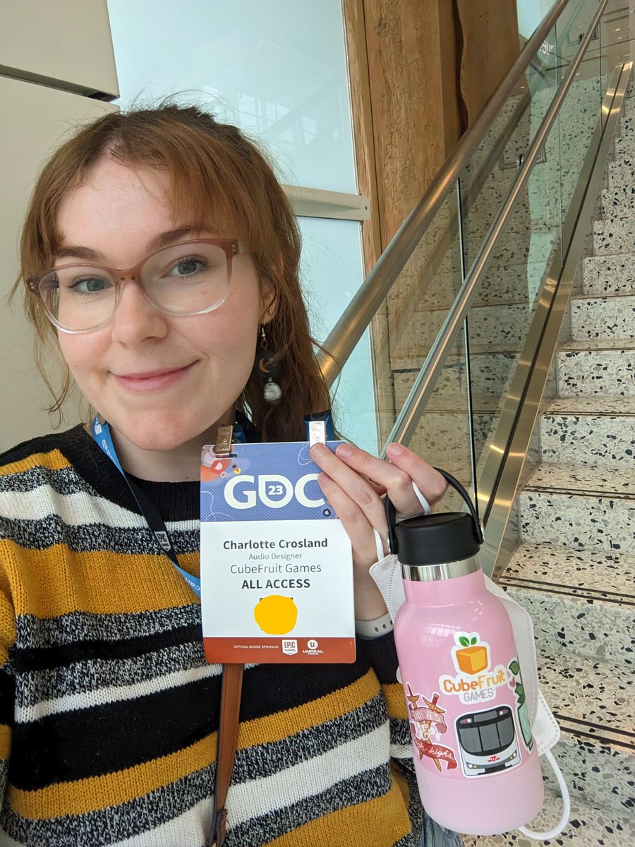 CCroslandMusic's tweet photo. Very excited for #GDC day 2 because the #audiosummit starts today! Looking forward to learning more about #gameaudio from others in my field. If you see me come say hi!! 🍊 https://t.co/dn868wx4Y6