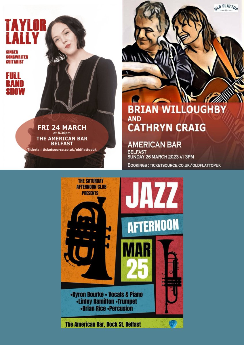 Lots happening this weekend! Get your tickets ticketsource.co.uk and search for American Bar!