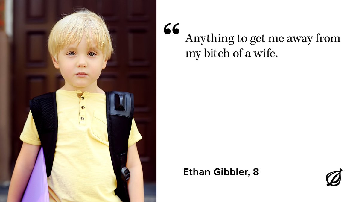 TheOnion's tweet photo. Children React To Loosened Child Labor Laws https://t.co/stj4v8FeQT https://t.co/4yXAcxSJgJ