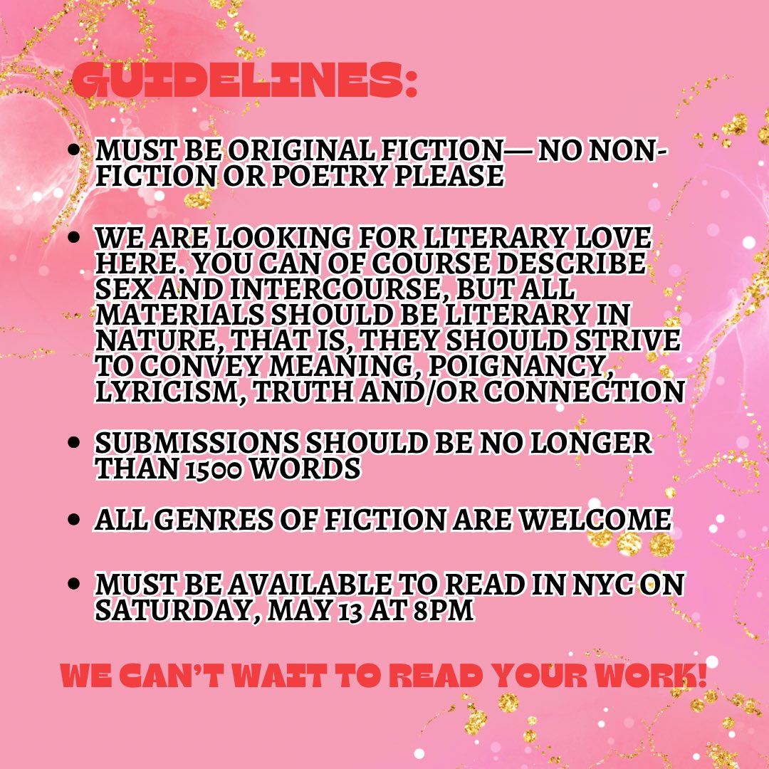 Hi there!! We are now accepting submissions for our next reading! 📣💖🫶🏽