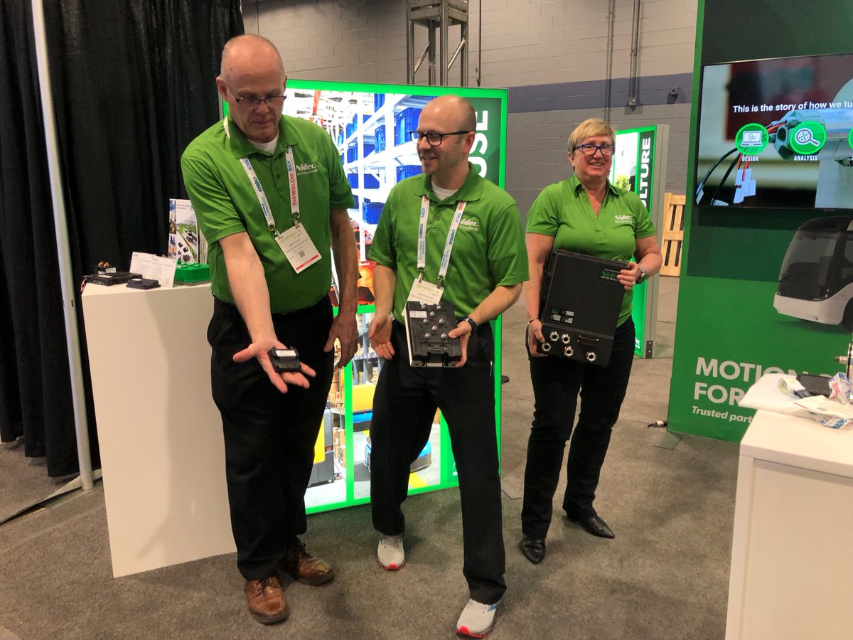 NidecMotorCorp's tweet photo. From low voltage to high - Nidec Motion & Drives has a wide array of controls to drive your automation, electrification and robotics applications. If youβre at PROMAT, please stop by booth N10514 near the Bistro to meet these fun folks and learn more!
#drivesolutions #promat2023 https://t.co/eFC0PLHIAj