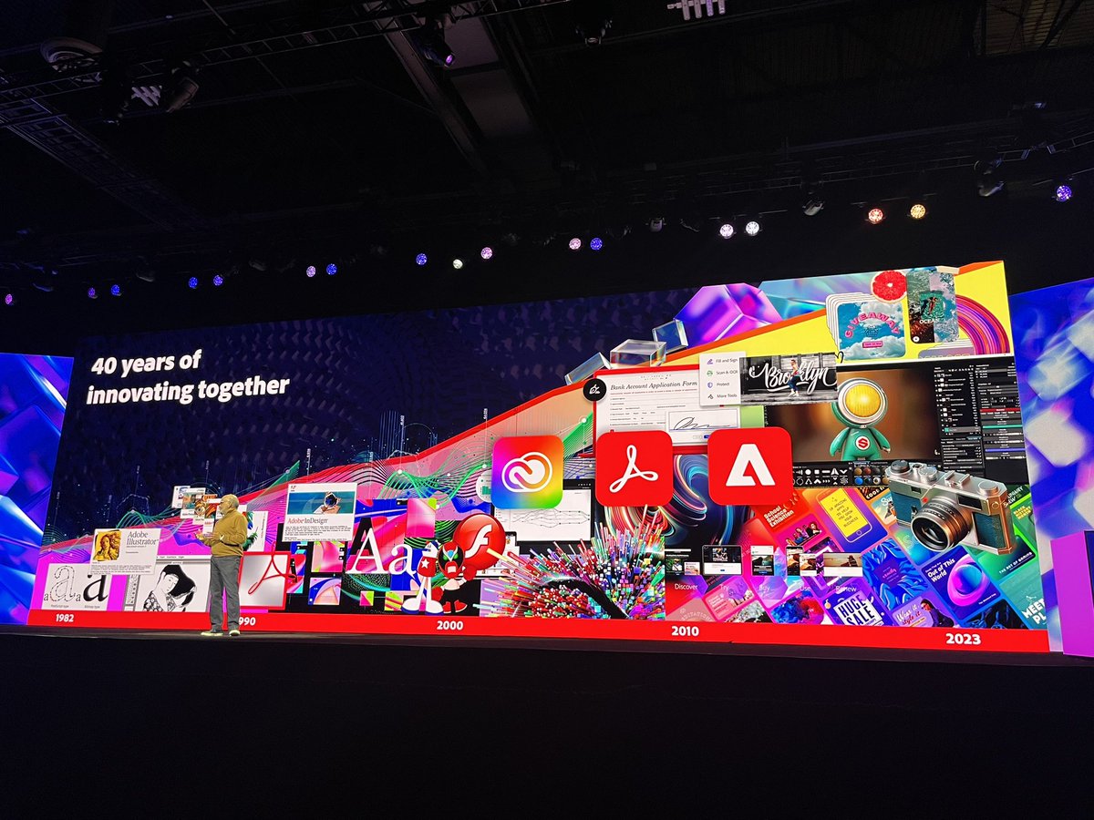 lonistark's tweet image. 40 years of incredible innovation @Adobe with our customers and partners. The announcements today on Content Supply Chain, Firefly GenAI, Next Gen #AEM composable services and Product Analytics sets the stage for the next decades of accelerating innovations #AdobeSummit