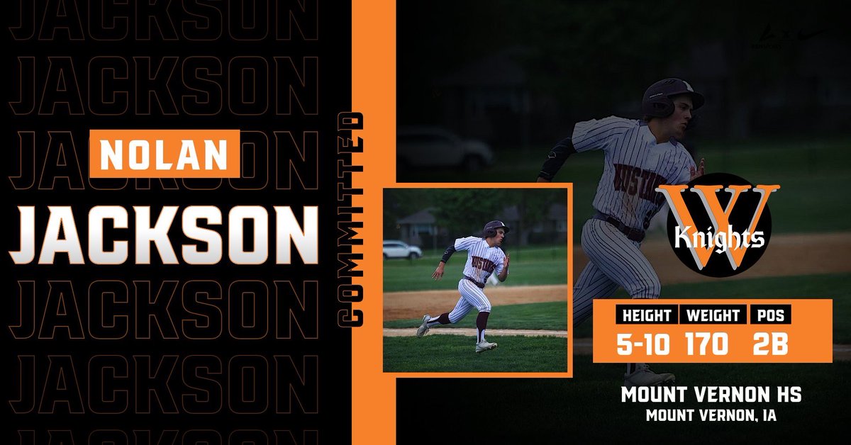 Excited to announce that I have decided to further my academic and baseball career at Wartburg College! Big thanks to family, friends and coaches along the way! #Goknights
