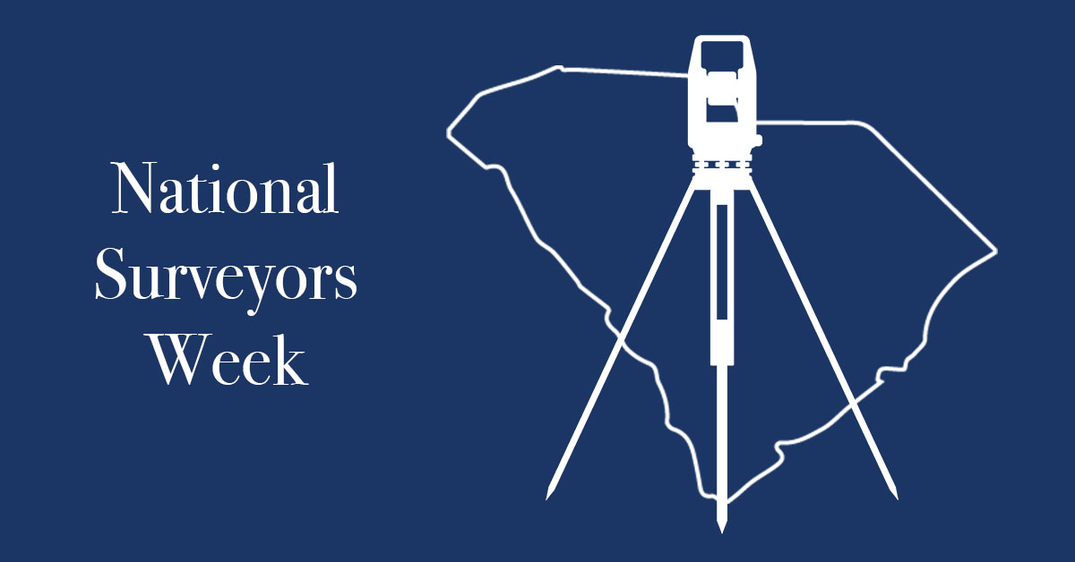 As National Surveyors Week starts to draw to a close, we would like to thank all South Carolina Land Surveyors for their hard work and so greatly improves our state and communities. #NationalSurveyorsWeek