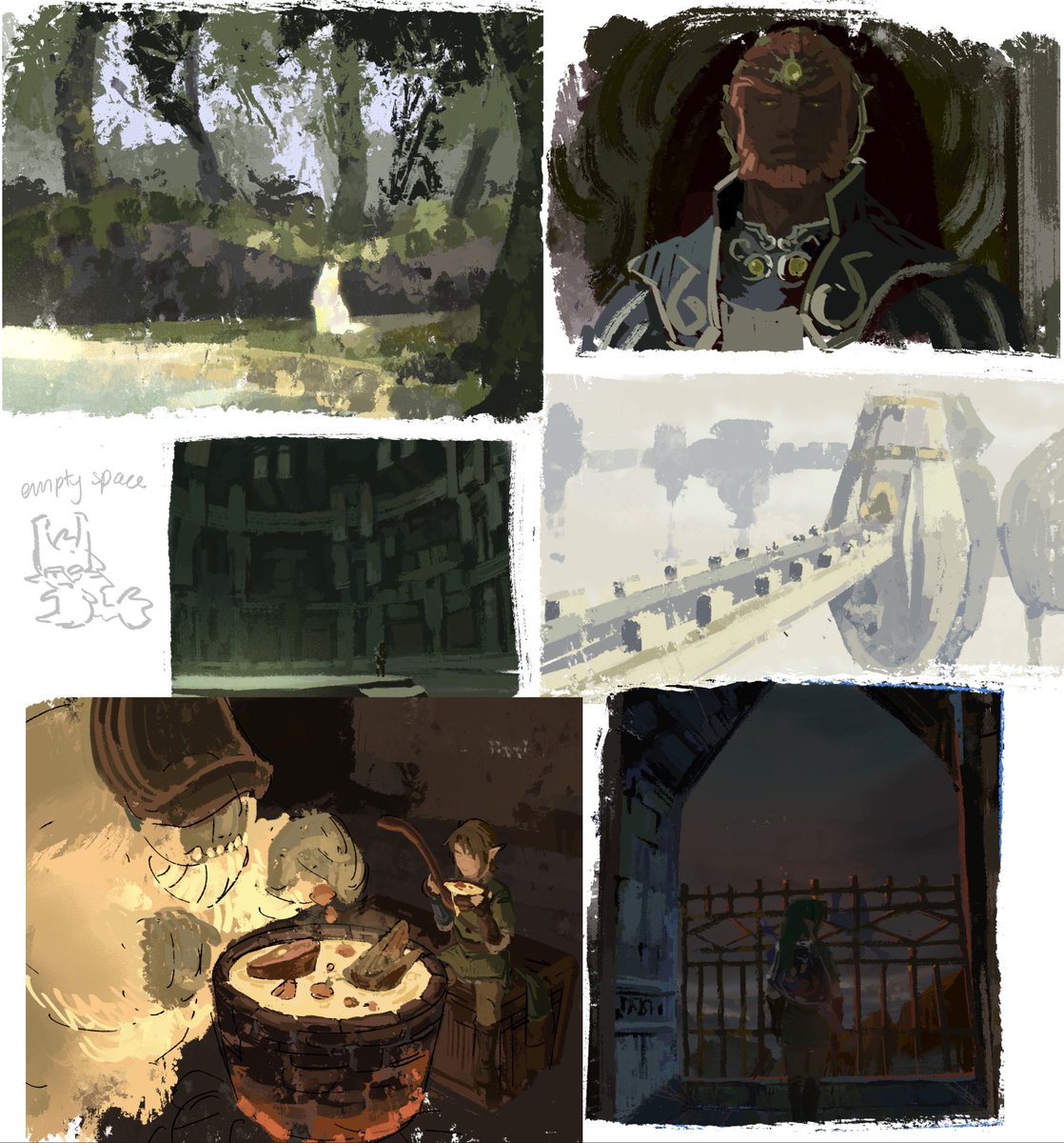 st_hedge's tweet photo. A compilation of sketches I made while playing thru twilight princess https://t.co/c4mHizjSvy