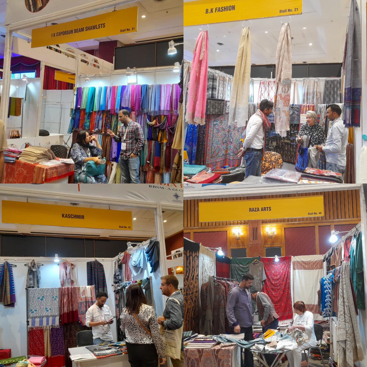 Jktpo_jk's tweet photo. Exhibitors from J&amp;K exhibiting in India Fashion Tex 2023 organised by Woolen &amp; Woollen Export Promotion Council and Power loom Development &amp; Export Promotion Council at Hotel Ashoka ,New Delhi .

@OfficeOfLGJandK 
@diprjk @dohhkmr https://t.co/1KxrRrbWCC