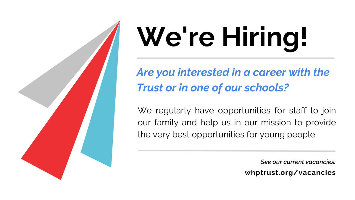 We've extended the deadline of our Finance Officer ad until 29/3. It's a great chance to work in the central team of a growing trust, & initially temp for 12m so if you're looking for placement or juggling family/work life balance, then could be for you! whptrust.org/vacancies