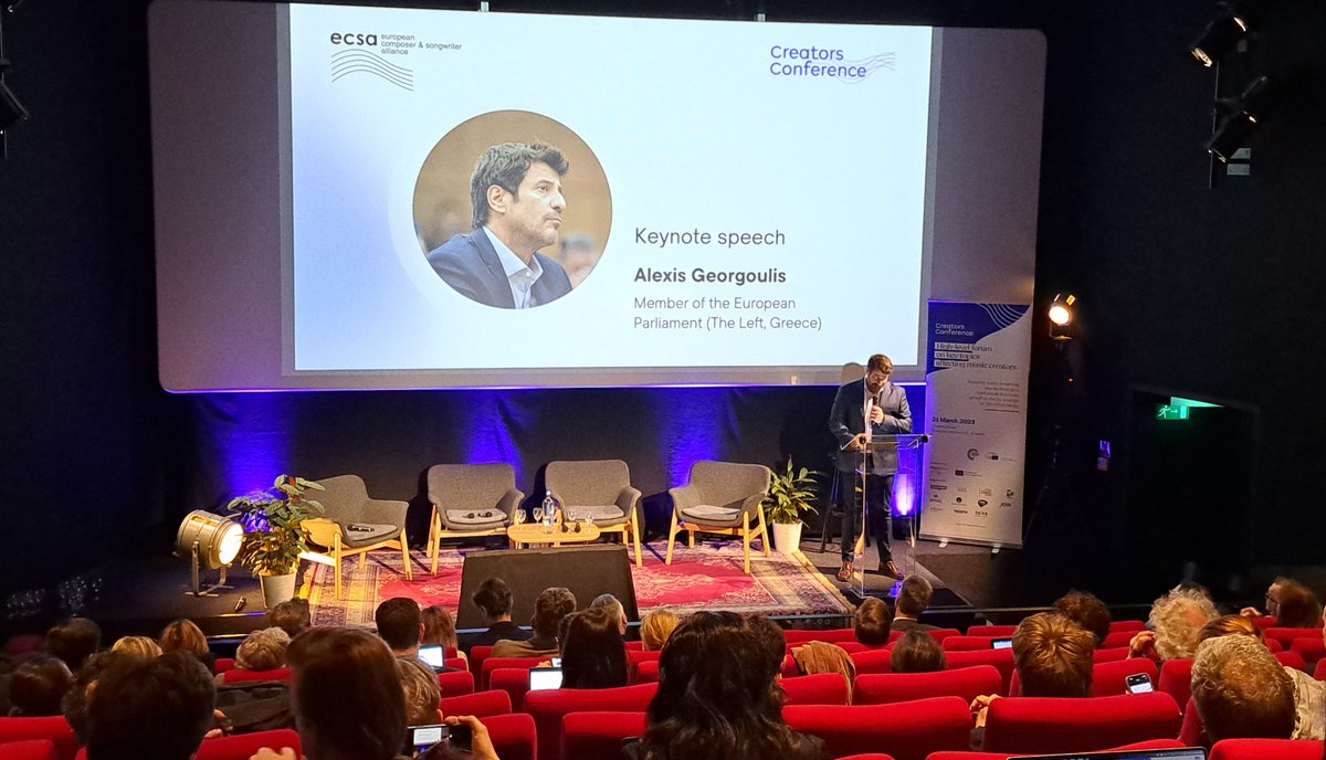 👏🏼Thank you MEP <a href="/AlexisMep/">GeorgoulisAlexisMEP</a> for your keynote at <a href="/Creators_ECSA/">ECSA</a> #CreatorsConference remarking the need to protect #music creators in this new era dominated by #AI.

<a href="/CultCreatorsEU/">Cultural Creators Friendship Group 🇪🇺</a>