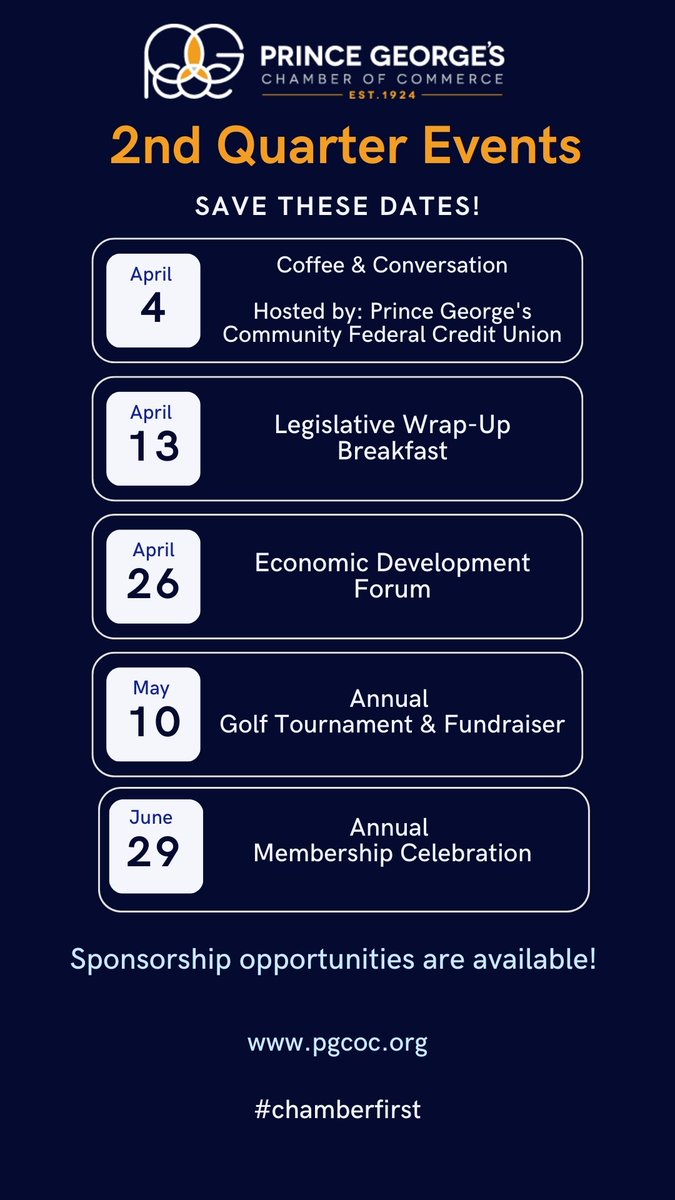 Mark your calendars!