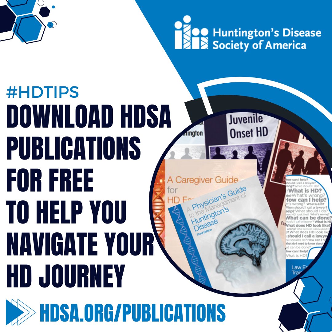 HDSA's tweet photo. #HDTips: HDSA Publications are FREE to download to help you navigate your #HuntingtonsDisease journey.
Learn More at https://t.co/gbWt86OhZQ
#LetsTalkAboutHD #HDSAFamily #TuesdayTips https://t.co/NYIqAq4LHb