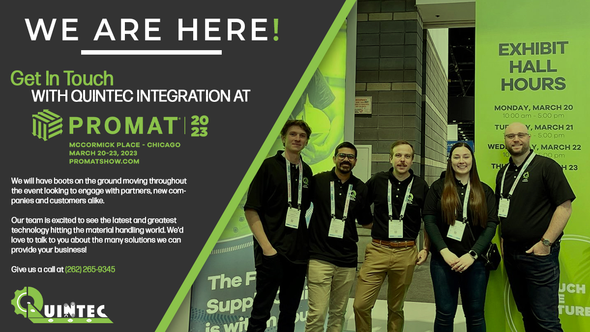 QuintecConveyor's tweet photo. Quintec Integration has arrived at ProMat Chicago 2023, and we couldn't be more excited to connect with our partners, meet new companies, and chat with customers about our innovative material handling solutions.
#ProMat2023 #MaterialHandling #Innovation #QuintecIntegration https://t.co/bSlEfgl2yB