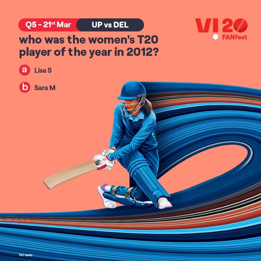Get in on the action now. Comment the right answer with #Vi20FANfest &amp; stand a chance to win big – an iPhone every match. And 50 participants of the season to answer correctly will stand a chance to win Bluetooth headphones, GoPros, gift vouchers &amp; more. So, howzat! #ContestAlert