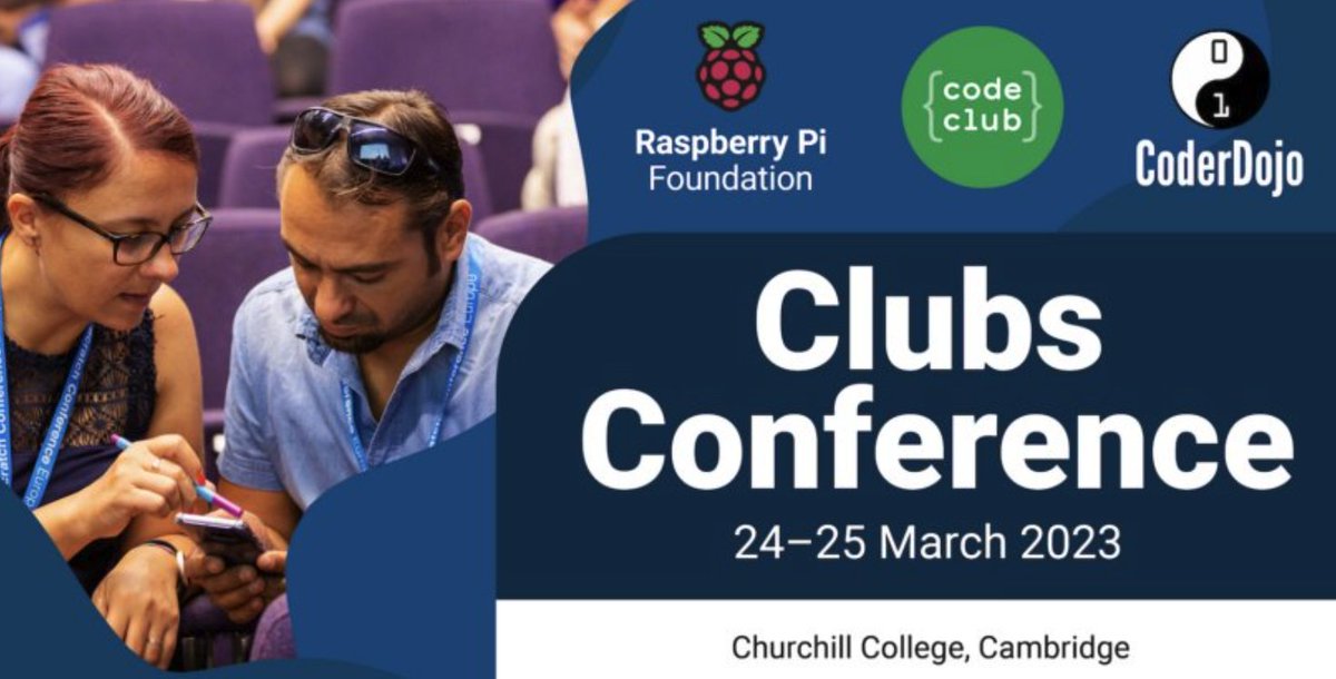 CodeClub's tweet image. Join the Clubs Conference live from the main stage! 

To make the conference accessible to those unable to attend in-person, we will live-stream a selection of talks on Saturday, 25 March 2023.

Sign up: rpf.io/clubs-con-23-r…

#ClubsCon23