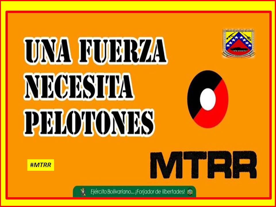 #MTRR || Método Táctico de Resistencia Revolucionaria, diseñado para generar en los integrantes de las Unidades de Resistencia la capacidad de actuar con iniciativa, independencia y autonomía. #MaduroGolpeaALosCorruptos #ejércitoypuebloinvencibles #FANB
#21Mar
#Venezuela