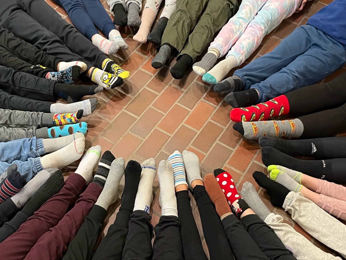Celebrating World Down Syndrome Day <a href="/StPatrickCES/">St. Patrick CS</a> by wearing mismatched socks.  Supporting the abilities of students with Down Syndrome and promoting the theme for loving differences. <a href="/YCDSB/">York Catholic District School Board</a> @JoelChiutsi <a href="/DomenicScuglia/">Domenic Scuglia -</a> #rockyoursocks #WorldDownSyndromeDay2023