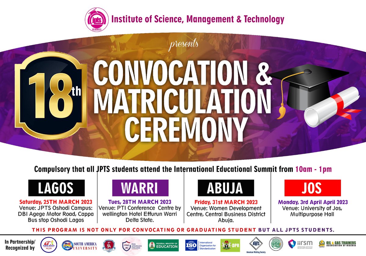 jptsonline's tweet photo. Celebrate the start of a new academic year with us at the JPTS convocation and matriculation ceremony – A time to recognize and honor achievement.

@pciforpresident
#jpts #gwu #jptsdubai #jptssouthamerican https://t.co/vwSfDjBRwT
